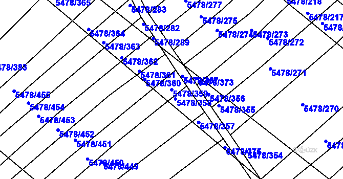 Parcela st. 5478/359 v KÚ Archlebov, Katastrální mapa