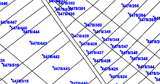 Parcela st. 5478/428 v KÚ Archlebov, Katastrální mapa