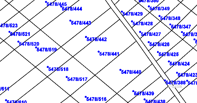 Parcela st. 5478/441 v KÚ Archlebov, Katastrální mapa