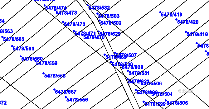 Parcela st. 5478/469 v KÚ Archlebov, Katastrální mapa