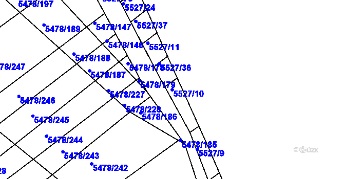 Parcela st. 5527/10 v KÚ Archlebov, Katastrální mapa