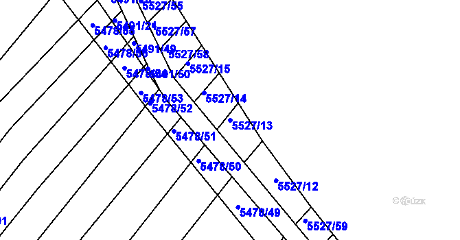 Parcela st. 5527/13 v KÚ Archlebov, Katastrální mapa