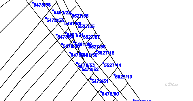 Parcela st. 5527/15 v KÚ Archlebov, Katastrální mapa