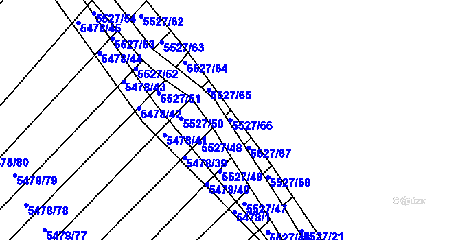 Parcela st. 5527/66 v KÚ Archlebov, Katastrální mapa