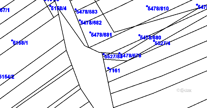 Parcela st. 5527/83 v KÚ Archlebov, Katastrální mapa