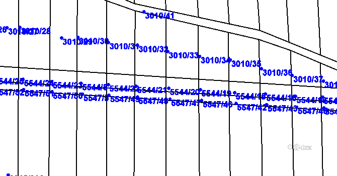 Parcela st. 5544/20 v KÚ Archlebov, Katastrální mapa