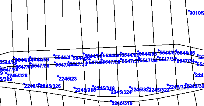 Parcela st. 5544/90 v KÚ Archlebov, Katastrální mapa