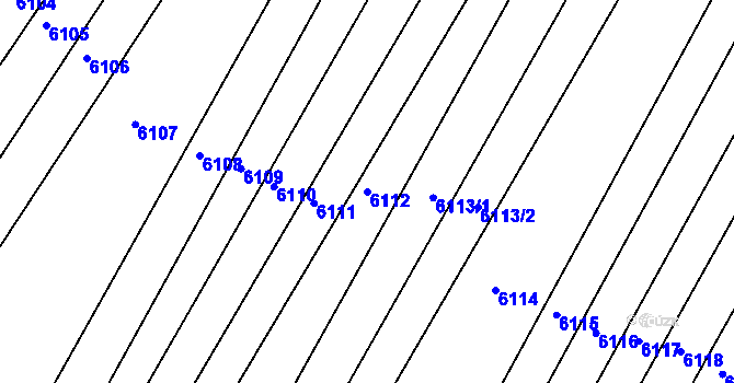 Parcela st. 6112 v KÚ Archlebov, Katastrální mapa