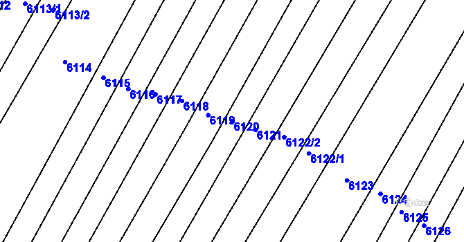 Parcela st. 6120 v KÚ Archlebov, Katastrální mapa