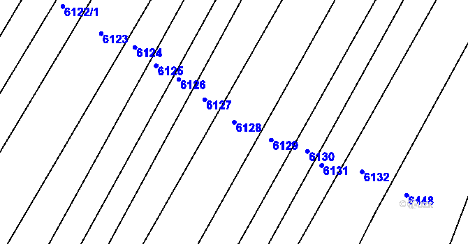 Parcela st. 6128 v KÚ Archlebov, Katastrální mapa