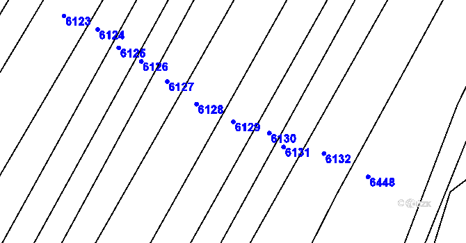 Parcela st. 6129 v KÚ Archlebov, Katastrální mapa