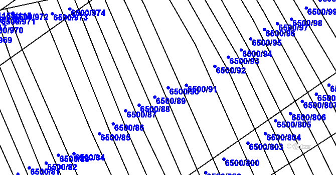 Parcela st. 6500/90 v KÚ Archlebov, Katastrální mapa