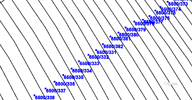 Parcela st. 6500/331 v KÚ Archlebov, Katastrální mapa
