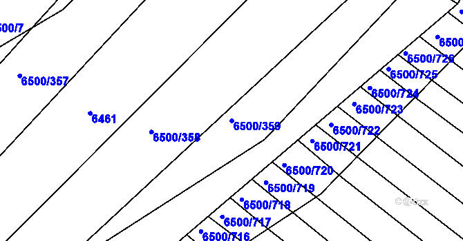 Parcela st. 6500/359 v KÚ Archlebov, Katastrální mapa