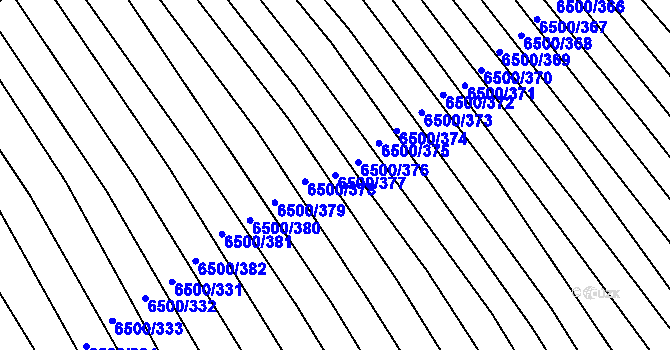 Parcela st. 6500/377 v KÚ Archlebov, Katastrální mapa