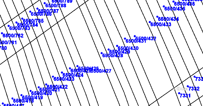 Parcela st. 6500/428 v KÚ Archlebov, Katastrální mapa