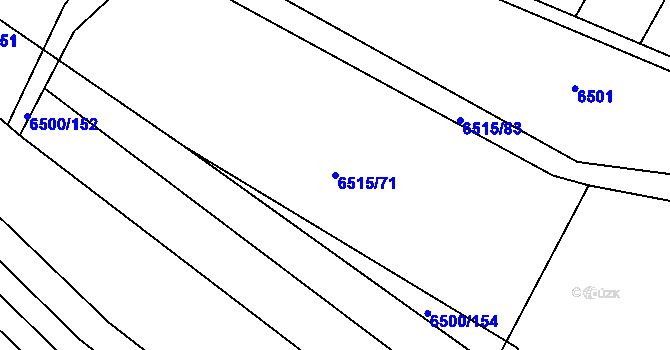 Parcela st. 6515/71 v KÚ Archlebov, Katastrální mapa