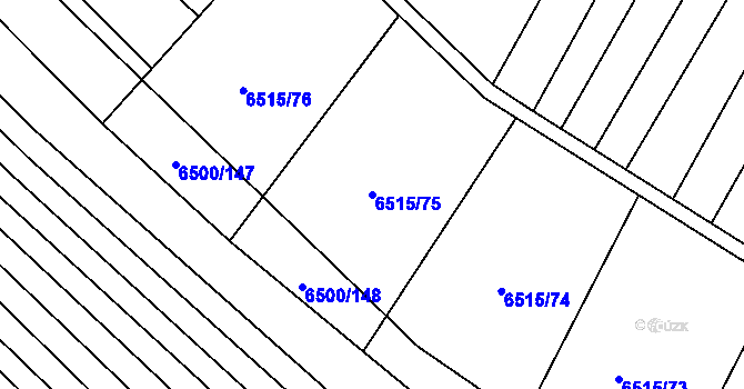 Parcela st. 6515/75 v KÚ Archlebov, Katastrální mapa