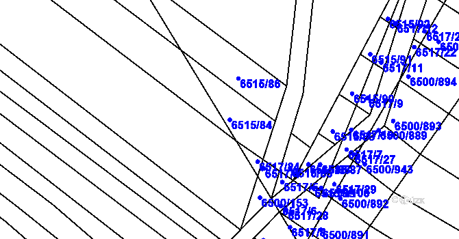 Parcela st. 6515/84 v KÚ Archlebov, Katastrální mapa