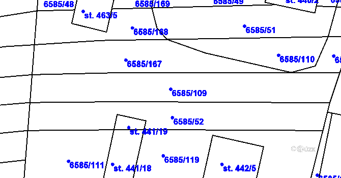 Parcela st. 6585/109 v KÚ Archlebov, Katastrální mapa