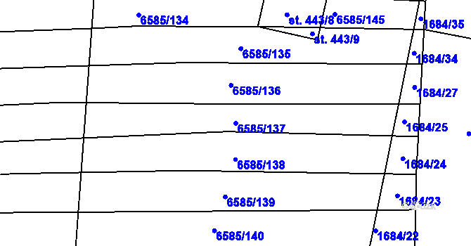 Parcela st. 6585/137 v KÚ Archlebov, Katastrální mapa