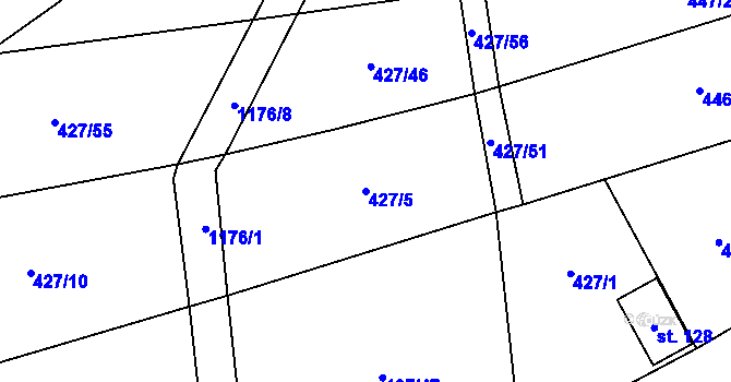 Parcela st. 427/5 v KÚ Arnolec, Katastrální mapa