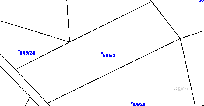 Parcela st. 585/3 v KÚ Arnolec, Katastrální mapa