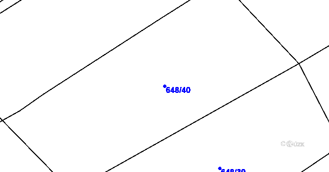 Parcela st. 648/40 v KÚ Arnolec, Katastrální mapa