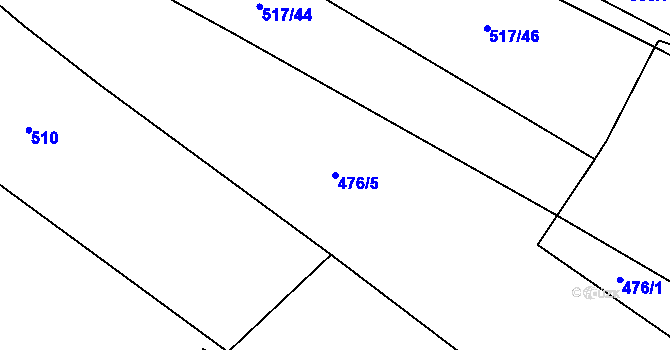 Parcela st. 476/5 v KÚ Arnolec, Katastrální mapa