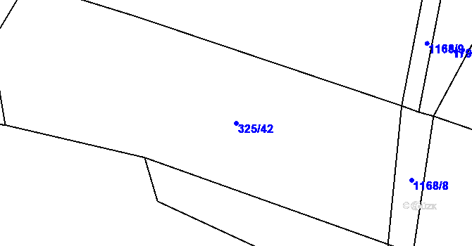 Parcela st. 325/42 v KÚ Arnolec, Katastrální mapa