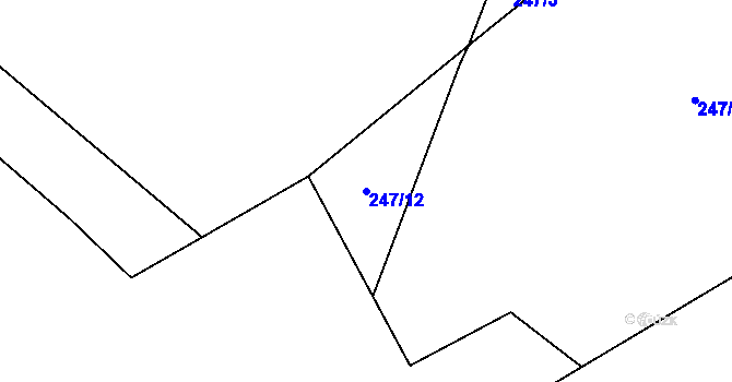 Parcela st. 247/12 v KÚ Arnolec, Katastrální mapa