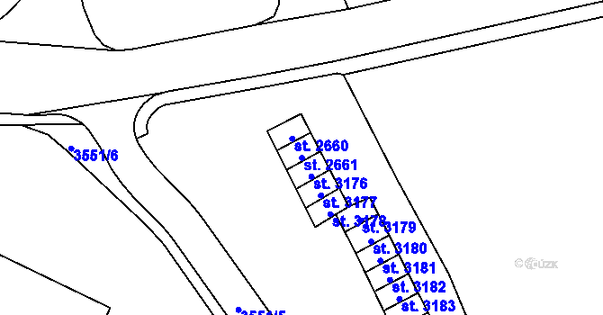 Parcela st. 2661 v KÚ Aš, Katastrální mapa