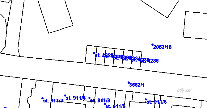 Parcela st. 4232 v KÚ Aš, Katastrální mapa