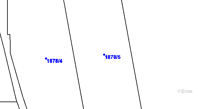 Parcela st. 1878/5 v KÚ Aš, Katastrální mapa