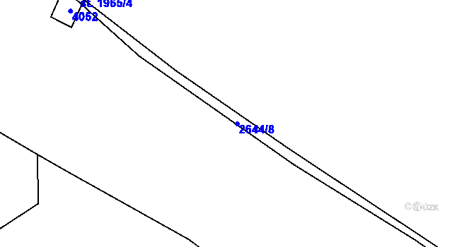 Parcela st. 2644/8 v KÚ Aš, Katastrální mapa