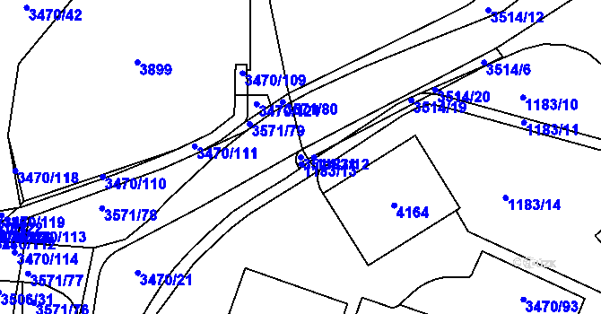 Parcela st. 3514/21 v KÚ Aš, Katastrální mapa