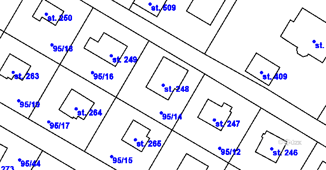 Parcela st. 248 v KÚ Babice, Katastrální mapa