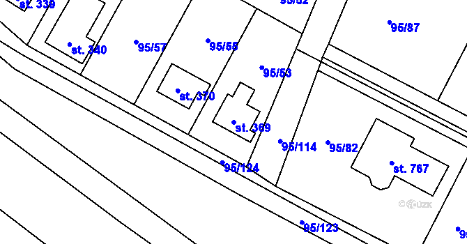 Parcela st. 369 v KÚ Babice, Katastrální mapa