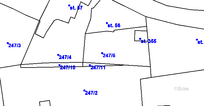 Parcela st. 247/5 v KÚ Babice, Katastrální mapa
