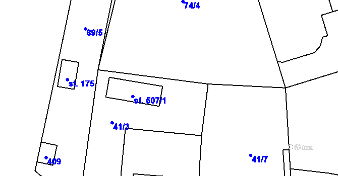 Parcela st. 41/4 v KÚ Babice, Katastrální mapa