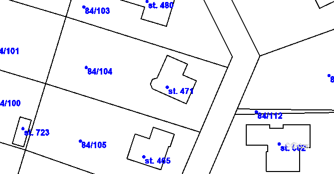 Parcela st. 471 v KÚ Babice, Katastrální mapa