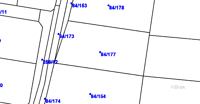 Parcela st. 84/177 v KÚ Babice, Katastrální mapa