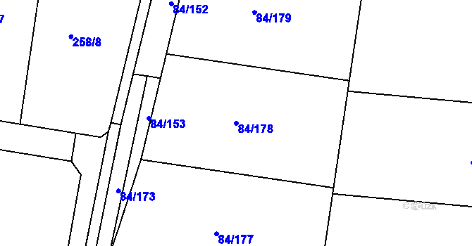 Parcela st. 84/178 v KÚ Babice, Katastrální mapa