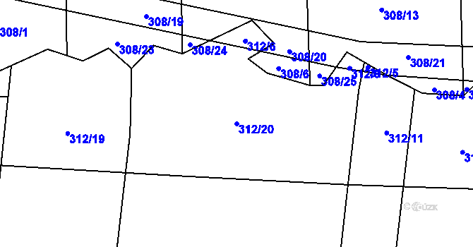 Parcela st. 312/20 v KÚ Babice, Katastrální mapa