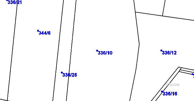Parcela st. 336/10 v KÚ Babice, Katastrální mapa