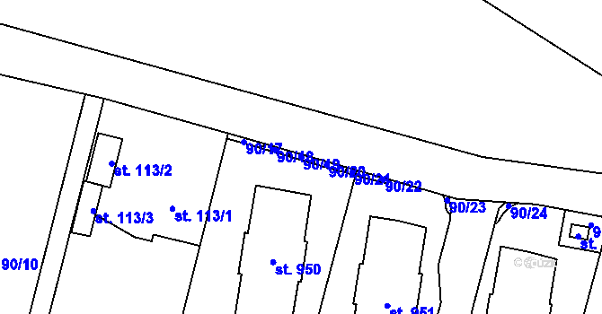 Parcela st. 90/19 v KÚ Babice, Katastrální mapa