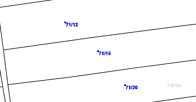 Parcela st. 71/15 v KÚ Velké Babice, Katastrální mapa