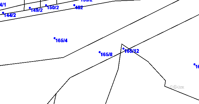 Parcela st. 165/8 v KÚ Babice u Lesonic, Katastrální mapa