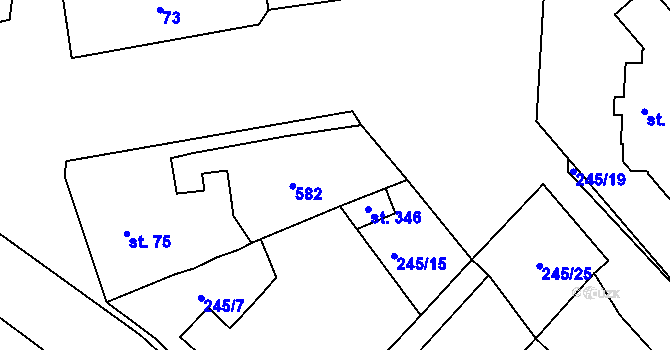 Parcela st. 245/16 v KÚ Babice u Lesonic, Katastrální mapa