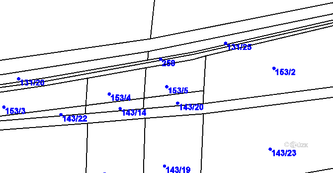 Parcela st. 153/5 v KÚ Babice u Lesonic, Katastrální mapa
